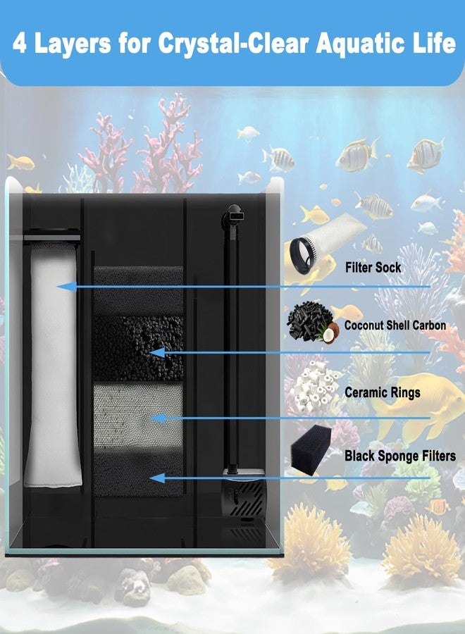 beaufan 14-Pack Set Aquarium Filter Media Compatible with Waterbox AIO 10 Cube and AIO 15 Peninsula Aquarium Filter, Includes Filter Socks, Carbon Pellets, Ceramic Rings, Sponge Filters and Mesh Bags - Image 5